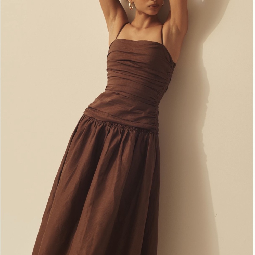 NWT - Elegant Brown Women's Dress (Anthropologie)